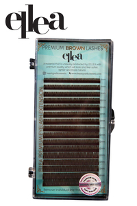 ELLEA KAHVERENGİ MİX İPEK KİRPİK 0.7 KALINLIK D KIVRIM 8-15 MM BOY ARALIĞI