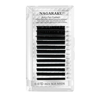 NAGARAKU ÇEK BIRAK 0.7 KALINLIK D KIVRIM 8-15 MM BOY ARALIĞI MİX İPEK KİRPİK